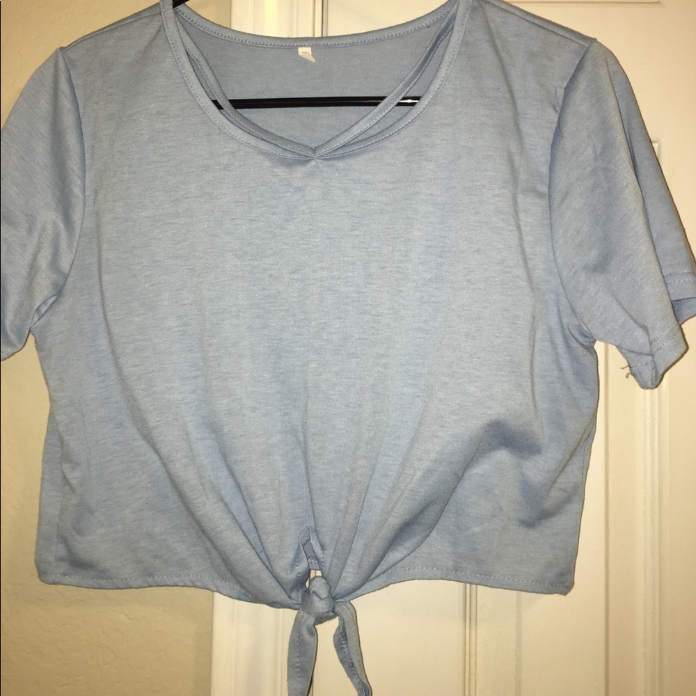 Blue Crop Top